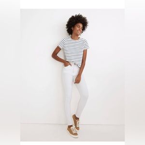 New with tags Madewell 10” High Rise Skinny white jeans size 24P